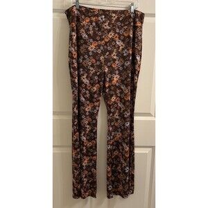 Derek Heart Flared Leggings Womens Size 2X Multicolor Daisy Y2K Hippie